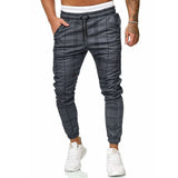 AIDASE  -  Thin Business Casual Pants Outdoor Men'S Long Casual Sport Pants Slim Fit Plaid Trousers Running Joggers Men'S Clothing 바지 aidase-shop