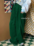 Aidase Fall Winter Corduroy Green Pants Men Striped Wide Leg Casual Slacks High Rise Trousers Holiday Party Vintage Clothes