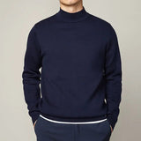 AIDASE  -  Autumn and Winter Half Turtleneck Sweater Men Bottoming Sweater Solid Color Long Sleeve Couple Japanese Knitted Sweater Men aidase-shop