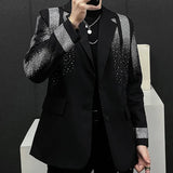 Aidase High Quality Blazer Luxury Diamond Mens Fashion Heavy Industry Hot Diamond Punk Slim Suit Jacket Men Chaquetas Hombre De Vestir aidase-shop