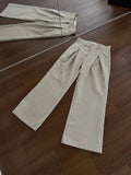 AIDASE  -  Men's Double Pleated Suit Pants Casual Loose Wide Leg Trousers Spring Autumn Cleanfit Soft Korean Old Money Style Drape Pants aidase-shop