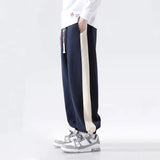 AIDASE  -  Fashion Summer Quick Drawing Loose Straight Pants Men Panelled Elastic Waist Sports Drawstring Pockets Casual Versatile Trousers aidase-shop