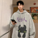 AIDASE  -  Trendy Printed Hoodie Casual Sweatshirt Street Unisex Long Sleeve Round Neck Multi-coloured Top aidase-shop
