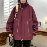 AIDASE  -  Men Spring Autumn Solid Color Jacket Line Sense Design Version Loose Thin Fashion Trend All-purpose Fabric Breathable Comfort aidase-shop