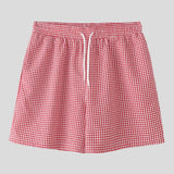 AIDASE  -  Men Plaid Sets Summer Vacation Streetwear Lapel Short Sleeve Shirt & Shorts 2PCS 2025 Loose Fashion Men's Casual Suits aidase-shop