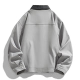 AIDASE  -  Autumn Fake Two-Piece Casual Jackets Men Loose Fashion Outwear Male Daily Patchwork Turn Down Collar Windproof Jacket Coat aidase-shop