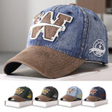 AIDASE  -  Alphabet patch color blocked unisex spring and autumn duckbill cap, outdoor versatile breathable soft top baseball cap aidase-shop