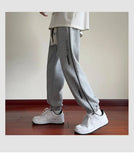 AIDASE  -  New Men's Spring Autumn Loose Fit Straight Leg Cuffed Sweatpants Casual Sports Joggers for Teenagers Versatile Long Pants aidase-shop