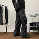 Aidase Streetwear Hip Hop Joggers Cargo Pants Men Overalls Multi-Pocket Black Pants Harajuku Fashion Men's Wide Leg Baggy Sweatpants
