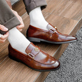 AIDASE  -  Men's Genuine Leather Loafers Handmade Casual Shoes High Quality Moccasins Slip on Walking Flats Versatile Male Business Shoes aidase-shop