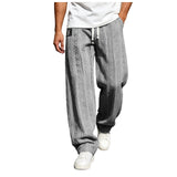 AIDASE  -  H Apparel Men'S Casual Pants Spring And Summer Straight Loose Lace Up Sports Casual Pants Jacquard Pants Pantalones Hombre aidase-shop