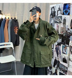 AIDASE  -  Hong Kong Style Retro Trendy Brand Men Spring and Autumn Multi-pocket Loose Versatile Trendy Functional Style Baseball Jacket aidase-shop
