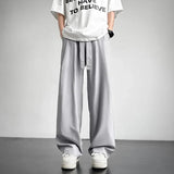 AIDASE  -  Korean Classic Blue Black Gray Male Brand Trousers Plus Size Men's Casual Straight Long Loose Pants Stretch Elastic Waist Jogger aidase-shop