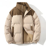 Aidase Winter Parkas Jacket Men Women Solid Patchwork Parkas Coat Loose Warm Thick Couple Jacket Korean Outwear Male Unisex Pink Green aidase-shop