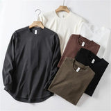 AIDASE  -  Loose Fit Long Sve Double-sided Velvet T-irt Men's Autumn Winter Large Size Bot Arc aped Base irt Casual Sle aidase-shop