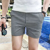 AIDASE  -  Plaid Shorts for Men Cotton Linen Home Novelty in Hot Deals Thin Streetwear Vintage Essential with Original New Man Short Pants