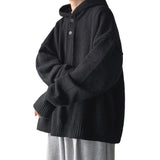Aidase Men Pullover Hoodie Korean Style Classic Solid Color Casual Hoodies Oversized Loose Hooded Knitwear Mens Knitted Pullovers aidase-shop