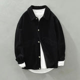 AIDASE  -  Japanese Corduroy Long-sleeved Shirt Men's Korean Version New Thick Loose Literary Versatile Casual Jacket Aesthetic Chic aidase-shop