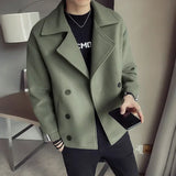 Aidase Autumn Winter Fashion New Men Solid Color Short Jacket Korean Version Casual Comfortable Warm Woolen Coat for Men aidase-shop