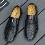 AIDASE  -  Spring Autumn New Breathable Loafers Soft Sole Anti Slip Trendy Deep Blue Men's Flat Shoes Fashion Men's Work Shoes aidase-shop