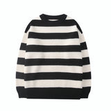 Aidase Striped Knitted Sweater Men Women Vintage Tate Langdon Loose Sweaters Harajuku Green Warm Autumn Jumper Pullover Unisex Casual aidase-shop