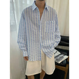 AIDASE  -  Men's Textured Bold Stripe Linen Shirt – Relaxed Fit, Breathable & Lightweight for Casual Sophistication M-3XL