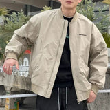 AIDASE  -  Japanese Loose Dropped Shoulder Baseball Jacket for Men's Spring Autumn Chest Letter Flight Jacket College Trendy Casual Coats aidase-shop