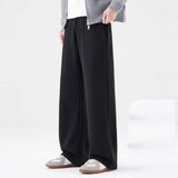 AIDASE  -  New Autumn Winter Casual Pants for Men Simple Loose Straight Retro Drapey Wide-leg Long aidase-shop