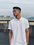 AIDASE  -  Men's Solid Color Short Sleeve Polo Shirt Casual Business Basic Top aidase-shop