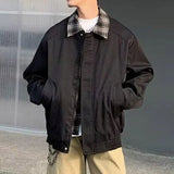 AIDASE  -  Fashion Simple Fake Two-Piece Male Jacket Autumn New Style Trendy Versatile Long Sleeve Lapel Casual Men's Coats 21E7475 aidase-shop