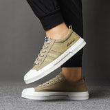 AIDASE  -  New Men's Canvas Shoes Lace Up Spring and Summer Casual Low top Cloth Breathable Korean Fashion Canvas Shoes SS26118 aidase-shop