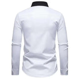 AIDASE  -  New Men's Zipper Design Long Sleeved Shirt Contrast Color Patchwork Luxury Male Tops aidase-shop