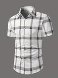 AIDASE  -  Classic Simple Geometric Lines Digital Printing Men's Business Summer Wide Loose Shoulder Short Sleeve aidase-shop