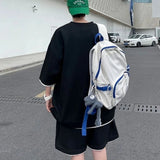 AIDASE  -  Plus Size Waffle Men's Summer Casual Sports Suit Trendy Fashionable Short Sleeve Short Pants Two Piece Set Big Size Handsome aidase-shop