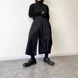 AIDASE  -  Loose Wide Leg Pants Nine Points Design Dark Style Men Women Casual Trousers Original Yamamoto Style Loose Fit Autumn Spring aidase-shop