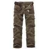 AIDASE  -  Cargo Pants Men Cotton Trousers Casual Pants Men Cargo Joggers Multi Pocket Trousers Straight Full Length Pants Man Plus Size aidase-shop