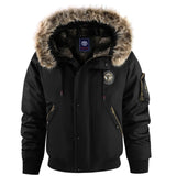 AIDASE  -  European New Fashion Men's Solid Color Loose Simple Basic Casual Trendy Daily Hooded Quilted Coats Male Faux Fur Collar Parkas aidase-shop