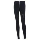 AIDASE  -  High Waist Hollow out Zipper Pencil Pants Sexy Star Design Gothic Dark Style Women's Long Trousers Spring Autumn Fashion aidase-shop