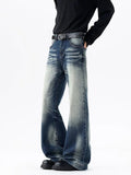AIDASE  -  American Vintage Waed Distred Men's Jeans Elastic Casual Sle mid Waist Zipper Fly Slim Fit Long Trousers for Men aidase-shop