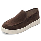 AIDASE  -  Fashion Men's Casual Shoes Suede Leather Men Classic British Style Tassels Loafers Moccasins Mens Outdoor Driving Flats aidase-shop