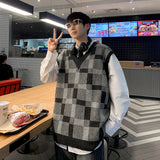 AIDASE  -  new vest knitted sweater for autumn and winter outerwear trend V-neck loose sleeveless sweater aidase-shop