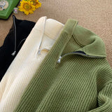 Aidase winter outfits men Women's Men's Y2K Turtleneck Sweater Knit Sweatshirts Coat For Men Knitwear With Zipper Korean WInter Outer Pullovers Men Blouse aidase-shop