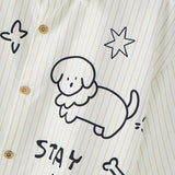 AIDASE  -  Men Shirt Printing Striped Lapel Short Sleeve Summer Male Tops Streetwear Loose 2025 Shirts Fashion Casual Men Clothing aidase-shop