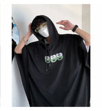 AIDASE  -  Fashion Printed Loose Batwing Sleeve Hooded Sweatshirts Men's Clothing Summer New Oversized Korean Tops Casual Sweatshirts aidase-shop
