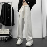 AIDASE  -  Autumn New Men's Sports Sweatpants Trendy Loose Casual Versatile Straight-leg Trousers Solid Color Drawstring Pants 21E7519 aidase-shop