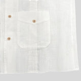 AIDASE  -  Casual Long Sleeve Linen Shirts Mens Vintage Lapel Buttoned Multi Pockets Cargo Shirt Outdoor Fashion Men Solid Color Cardigans aidase-shop