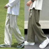 AIDASE  -  Linen Pants Men's Casual Pants Summer Thin Trendy Brand Loose Versatile Sport Straight-leg Cargo Pants aidase-shop