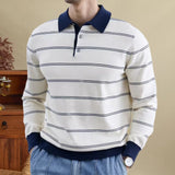 Aidase Autumn Contrast Striped Sweater Men Fashion Wool Knitted Sweater Korean All-match O-neck Knitted Long Sleeve Herren Pullover aidase-shop