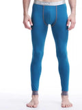 Aidase Mens Long Johns Underwear Solid Color Male Leggings Hombre Sexy Thermal Underpants Cotton Elasticity Tight Thermal Underwear aidase-shop