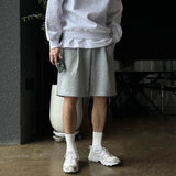 AIDASE  -  Korean Style Men's Casual Shorts Drawstring Solid Color Wide Leg Pleated Elastic Waist Straight Male Trousers Summer 9W3107 aidase-shop